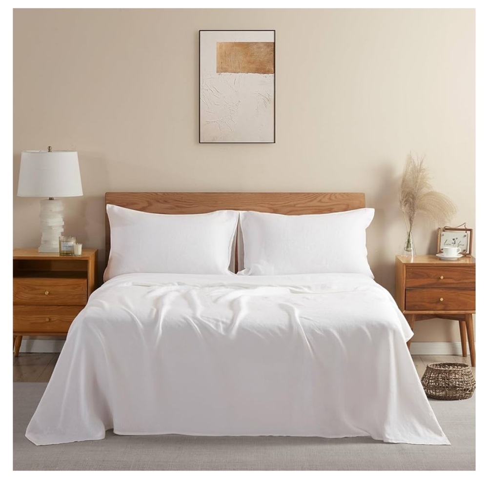 White king linen sheets